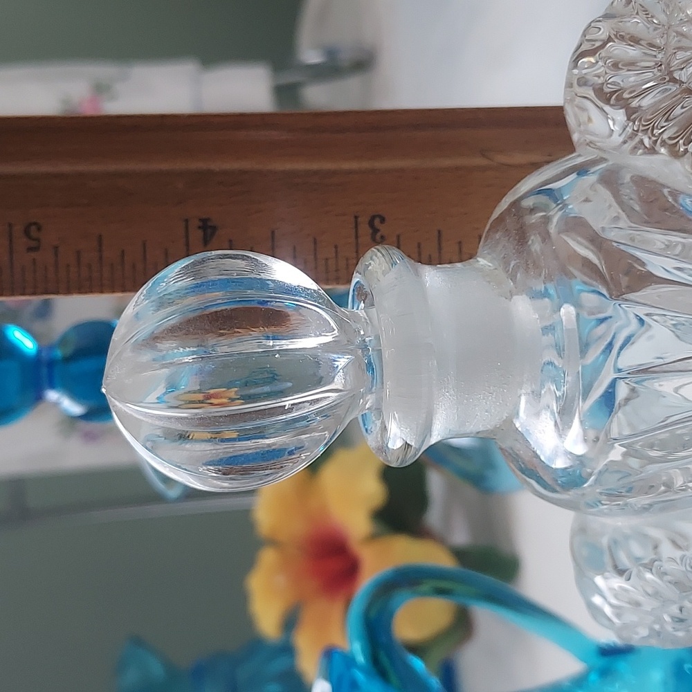 Vintage imperial glass perfume bottle cut crystal Art deco art nouveau - Picture 10 of 13